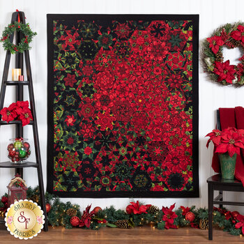  Poinsettia Kaleidoscope Quilt Kit, Image