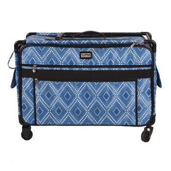 Tutto 2XL Sewing Machine Bag On Wheels - Blue Modern, Image