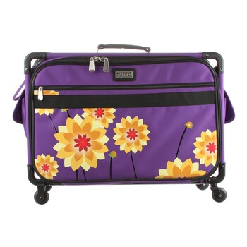 Tutto Large Sewing Machine Bag On Wheels - Purple Dahlia, Image