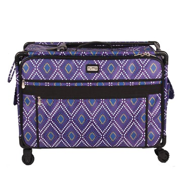 Tutto Large Sewing Machine Bag On Wheels - Purple Modern, Image