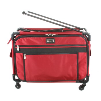 Tutto Large Sewing Machine Bag On Wheels - Cherry Red, Image