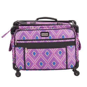 Tutto Medium Sewing Machine Bag On Wheels - Pink Modern, Image