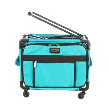 Tutto Small Sewing Machine Bag On Wheels - Turquoise, Image