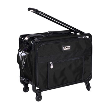 Tutto Small Sewing Machine Bag On Wheels - Black, Image