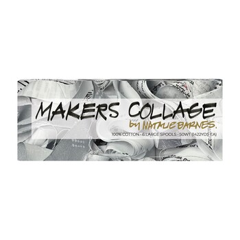 Maker Collage by Natalie Barnes Thread Collection 50wt 6 Large Spools, Image