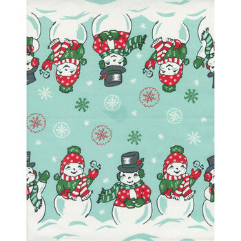 Classic Retro Holiday Toweling 920-309 Snowy Snowman by Stacy Iest Hsu for Moda Fabrics, Image