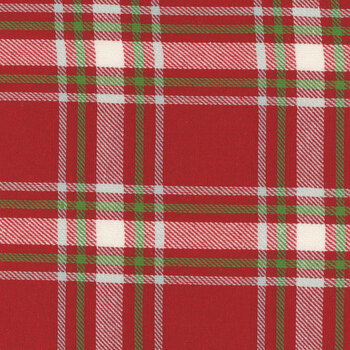 Classic Retro Holiday Toweling 920-310 Red Plaid by Stacy Iest Hsu for Moda Fabrics, Image