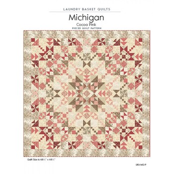 Michigan - Cocoa Pink Pieced Quilt Pattern, Image