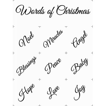 Words of Christmas Panel - White, Image