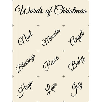 Words of Christmas Panel - Natural, Image