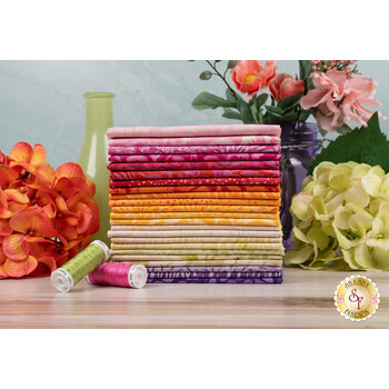 Full Bloom  23 FQ Set by Barbara Persing & Mary Hoover for Island Batik, Image