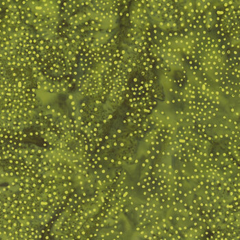 Full Bloom 721401012 Light and Dark Green Dots by Barbara Persing & Mary Hoover for Island Batik, Image