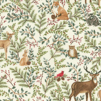 Woodland Winter 56090-11 Snowy White by Deb Strain for Moda Fabrics REM, Image