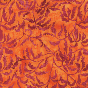 Full Bloom 721403026 Orange and Red Peonies by Barbara Persing & Mary Hoover for Island Batik, Image