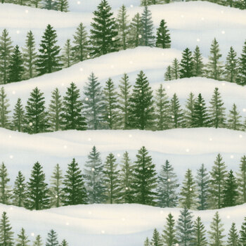 Woodland Winter 56091-12 Sky Blue by Deb Strain for Moda Fabrics, Image