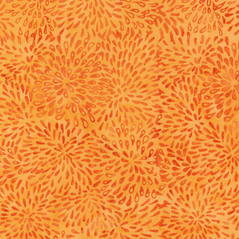 Full Bloom 721404025 Light and Dark Orange Marigold by Barbara Persing & Mary Hoover for Island Batik, Image