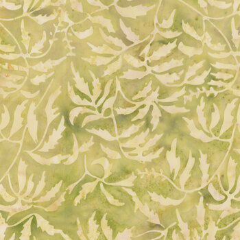 Full Bloom 721405016 Tan and Light Green Parsley by Barbara Persing & Mary Hoover for Island Batik, Image