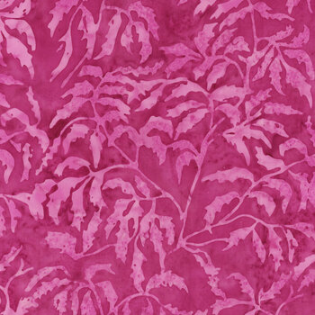 Full Bloom 721405035 Dark and Light Pink Parsley by Barbara Persing & Mary Hoover for Island Batik