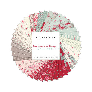 My Summer House  Mini Charm Pack by Bunny Hill Designs for Moda Fabrics, Image