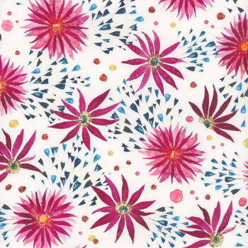 Coming Up Roses 39782-11 Cloud Rose by Laura Muir for Moda Fabrics, Image