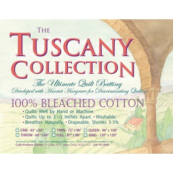 Hobbs Tuscany Collection 100% Bleached Cotton King Quilt Batting, Image