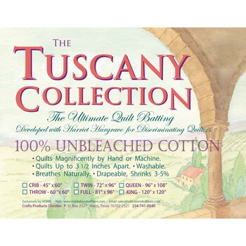 Hobbs Tuscany Collection 100% Unbleached Cotton King Quilt Batting, Image