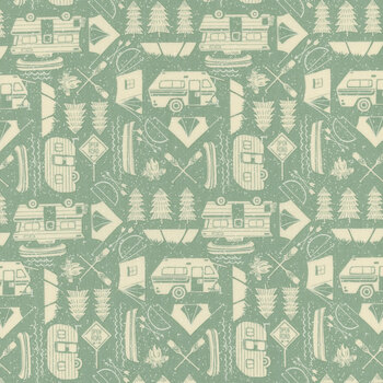 The Great Outdoors 20884-18 Sky by Stacy Iest Hsu for Moda Fabrics, Image