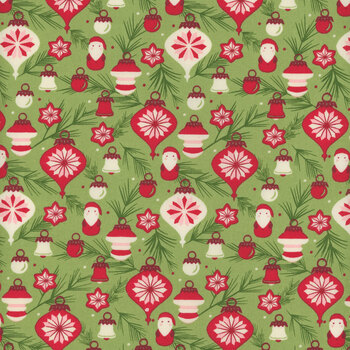 Once Upon a Christmas 43162-14 Mistletoe by Sweetfire Road for Moda Fabrics, Image