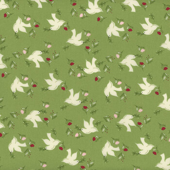 Once Upon a Christmas 43163-14 Mistletoe by Sweetfire Road for Moda Fabrics, Image