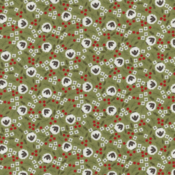 Starberry 29183-13 Green by Corey Yoder for Moda Fabrics, Image