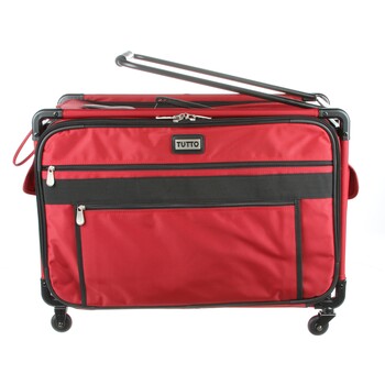 Tutto Extra Large Sewing Machine Bag On Wheels - Cherry Red, Image