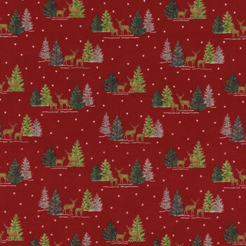 Woodland Winter 56095-13 Cardinal Red by Deb Strain for Moda Fabrics, Image