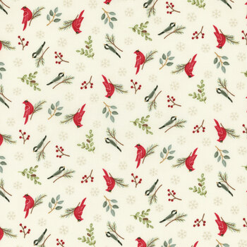 Woodland Winter 56096-11 Snowy White by Deb Strain for Moda Fabrics, Image