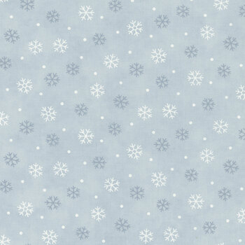 Woodland Winter 56097-12 Sky Blue by Deb Strain for Moda Fabrics REM, Image