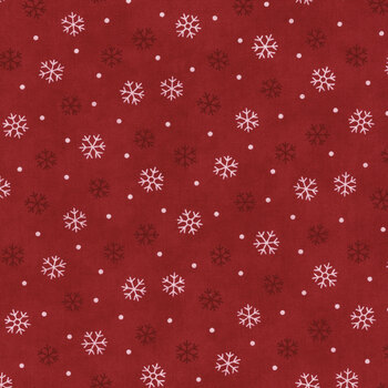 Woodland Winter 56097-13 Cardinal Red by Deb Strain for Moda Fabrics, Image