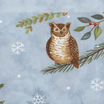 Woodland Winter 56099-12 Sky Blue Panel by Deb Strain for Moda Fabrics, Image