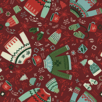 Cozy Wonderland 45591-13 Burgundy by Fancy That Design House for Moda Fabrics, Image