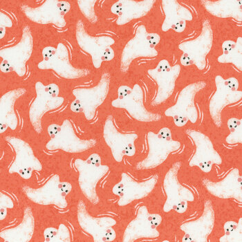 Hey Boo 5211-12 Soft Pumpkin by Lella Boutique for Moda Fabrics, Image