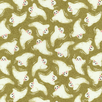 Hey Boo 5211-17 Witchy Green by Lella Boutique for Moda Fabrics, Image