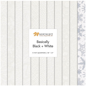 Basically Black + White  Fat Quarter Bundle Patrick Lose for Northcott Fabrics