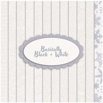 Basically Black + White  12 FQ Set by Patrick Lose for Northcott Fabrics, Image