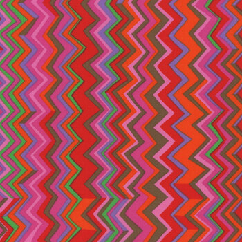 Kaffe Fassett Collective Classics Plus PWBM043.WARMX Zig Zag - Warm by FreeSpirit Fabrics, Image