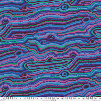 Kaffe Fassett Collective Classics Plus PWGP131.BLUEX Jupiter - Blue by FreeSpirit Fabrics, Image