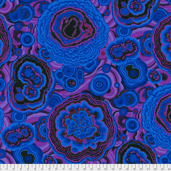 Kaffe Fassett Collective Classics Plus PWPJ106.BLUE Agate - Blue by FreeSpirit Fabrics, Image