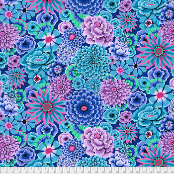 Kaffe Fassett Collective Classics Plus PWGP172.BLUEX Enchanted - Blue by FreeSpirit Fabrics, Image