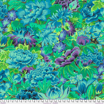 Kaffe Fassett Collective Classics Plus PWPJ064.GREEN Lavinia - Green by FreeSpirit Fabrics, Image