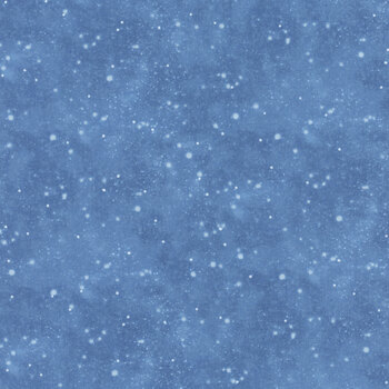 Farmstead Friends 26902-44 Blue Snow by Simon Treadwell for Northcott Fabrics, Image