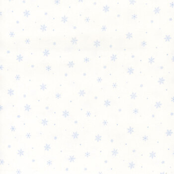 Snow Much Fun Flannel F26991-10 White Snowflakes by Deborah Edwards for Northcott Fabrics, Image