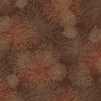 Floral Elements FE-501 Spicy Brown by Art Gallery Fabrics, Image