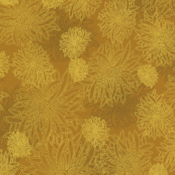 Floral Elements FE-513 Honey Mustard by Art Gallery Fabrics, Image